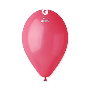 Balão de Festa Látex Liso - Red (Vermelho) #005 - 1 unidade - Gemar - Rizzo