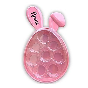 Caixa Acrílica Coelho com Berço Personalizado com Nome - Rosa Bebê - 23,5x13cm - 1 unidade - Rizzo