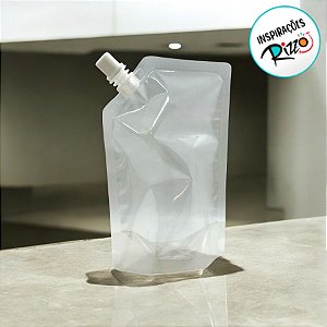Saco Plástico com Tampa Lateral para Bebidas - 500ml - 13x19cm - 50 unidades - Rizzo