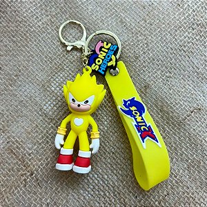 Chaveiro Sonic Amarelo - 7cm - 1 unidade - Rizzo