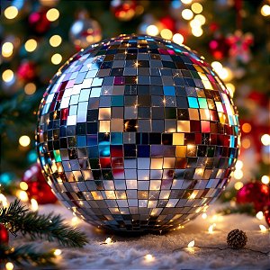 Bola Espelhada para Decoração de Natal - 20cm - 1 unidade - Rizzo