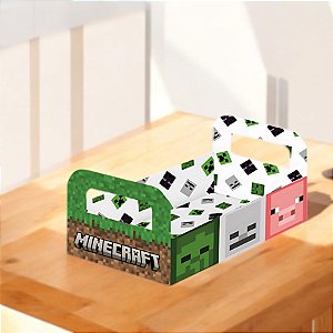 Caixote de Papel Cartão M - Minecraft - 18,1x12,4 - 1 unidade - FestColor - Rizzo