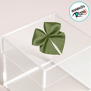 Lacinho de Fita de Cetim Verde Militar 15mm - 3,5cm - Cor 249 - 20 unidades - Progresso - Rizzo