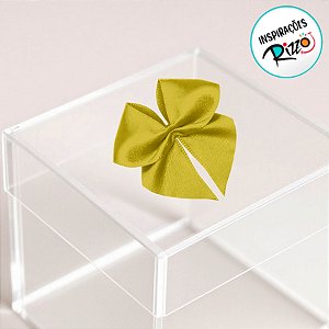 Lacinho de Fita de Cetim Amarelo Canario 15mm - 3,5cm - Cor 242 - 20 unidades - Progresso - Rizzo