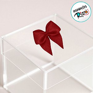 Lacinho de Fita de Cetim Vinho 10mm - 2,5cm - Cor 389 - 50 unidades - Progresso - Rizzo
