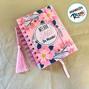 Agenda Permanente Rosa - Melhor Mãe do Mundo - 160 Folhas - 10,4x14,2cm - 1 unidade - Rizzo