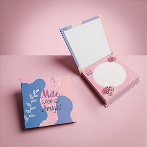 Bloco de Anotações Marrom e Rosa - Mãe Melhor Amiga - 8cm - 1 unidade - Rizzo