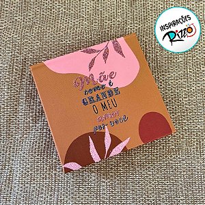 Bloco de Anotações Marrom e Rosa - Mãe como é Grande o Meu Amor por Você - 8cm - 1 unidade - Rizzo