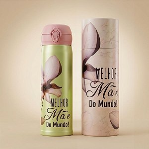 Garrafa Térmica - Melhor Mãe do Mundo - 400ml - 1 unidade - Rizzo