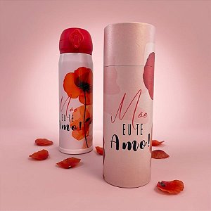 Garrafa Térmica - Mãe Eu Te Amo - 400ml - 1 unidade - Rizzo