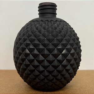 Frasco para Perfumaria de Vidro Redondo - Madri Preto Fosco - 330ml - 1 unidade - Rizzo