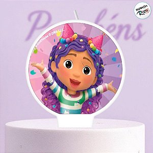 Vela Plana - A Casa Mágica da Gabby - 1 unidade - Festcolor - Rizzo