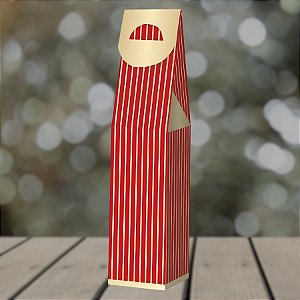 Caixa para Vinho - Inspiração Natalina - 8x8x33cm - 10 unidades - Cromus - Rizzo
