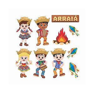 Kit Painel Decorativo Arraiá  - 10 unidades - Piffer - Rizzo