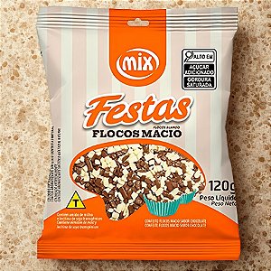 Confeito de Flocos Macio Sabor Chocolate Misto - 120g - 1 unidade - Mix - Rizzo