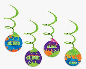Móbile Decorativo Festa Slime - 4 unidades - Festcolor - Rizzo Festas