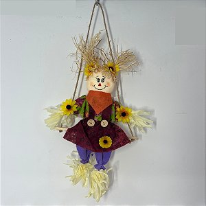 Enfeite Para Pendurar Espantalha No Balanço De Festa Junina - 25x35cm - 1 unidade - Rizzo