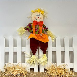 Espeto para Jardim Espantalha de Festa Junina - Laranja - 68cm - 1 unidade - Rizzo