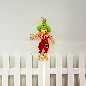 Espeto para Jardim Espantalho de Festa Junina - Vermelho -  40x21cm - 1 unidade - Rizzo