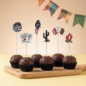 Pick Decorativo de Festa Junina - Cordel  - 12 unidades - Cromus - Rizzo