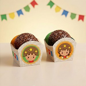 Forminha Para Doces Maria Bonita e Lampião - Quadrilha - 3x3x2cm - 24 unidades - Cromus - Rizzo