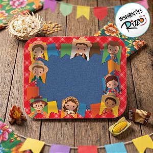 Bandeja Laminada R5 De Festa Junina - Quadrilha - 40x30cm - 1 unidade - Cromus - Rizzo