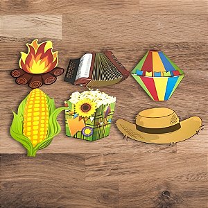 Mini Painel Decorativo De Festa Junina - 20cm - 6 unidades - Rizzo