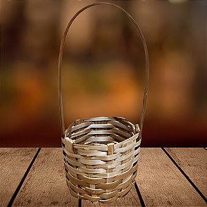 Mini Cesta De Palha Decorativa - 14x6cm - 1 unidade - Rizzo