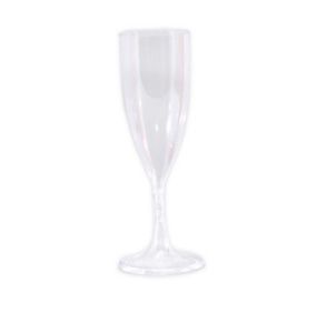 Taça Champagne Descartável Cristal Translúcido 140ml - 05 unidades - Descarfest - Rizzo Embalagens