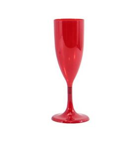 Taça Champagne Descartável Vermelho Translúcido 140ml - 05 unidades - Descarfest - Rizzo Embalagens
