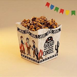 Cachepot Festa Junina - Cordel - 9,5x9,5x9,5cm - 8 unidades - Cromus - Rizzo