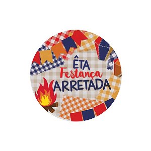 Painel Decorativo 4 Laminas - Festa Junina Xadrez - 100x100cm - 1 unidade - Cromus - Rizzo