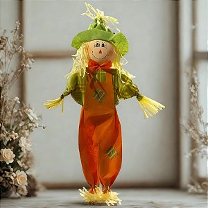 Espantalho Decorativo Com Base De Festa Junina - Verde - 17,5x77cm - 1 unidade - Rizzo