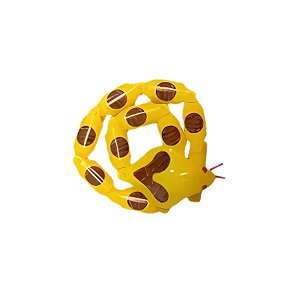 Brinquedo Cobra Maluca - Amarelo - 45cm - 1 unidade - Rizzo