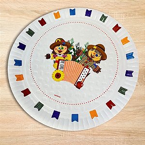Prato Redondo Laminado - Espantalhos De Festa Junina - 32cm - 1 unidade - Rizzo