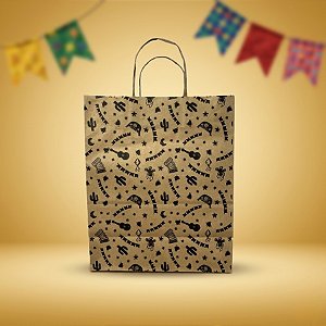 Sacola De Papel 23x30x12cm - Festa Junina - 1 unidade - Rizzo