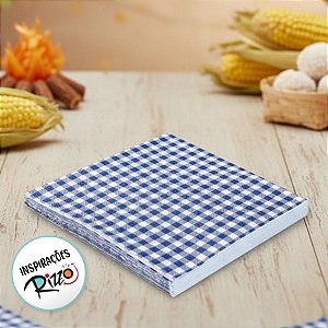 Guardanapo de Papel Xadrez - Azul - Festa Junina - 25x25cm - 20 unidades - Rizzo
