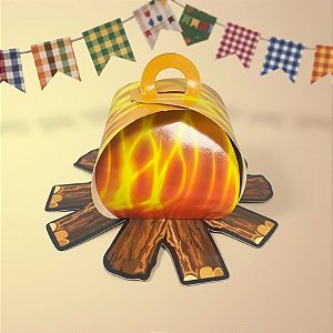 Caixa Surpresa - Fogueira De Festa Junina - 5x5x8cm - 5 unidades - Rizzo