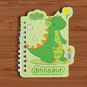 MIni Bloco Para Anotações Dinossauro - Verde - 60 Folhas -  8x11,5cm - 1 unidade - Rizzo