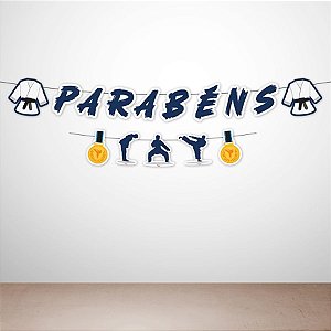 Faixa Decorativa Temática "Parabéns" - Artes Marciais - 1 unidade - Regina - Rizzo