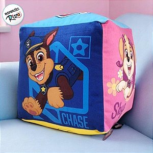 Almofada Cubo - Patrulha Canina - 26x26cm - 1 unidade - Zona Criativa - Rizzo