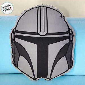 Almofada Formato Mandalorian - Star Wars - 36x30cm - 1 unidade - Disney Original - Rizzo