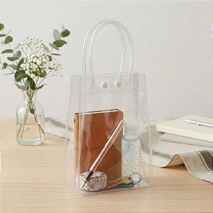 Sacola Transparente Botão - 25x20x7cm - 1 unidade - Rizzo