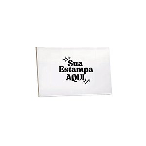 Azulejo com Brilho com Suporte em Madeira Pinus Personalize com Sua Estampa - Formato Retangular - 20x30cm - 1 unidade -