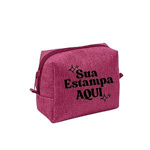 Necessaire de Tecido Personalize com Sua Estampa - Rosa - 13x610cm - 1 unidade - Rizzo