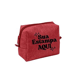 Necessaire de Tecido Personalize com Sua Estampa - Vermelha - 13x610cm - 1 unidade - Rizzo