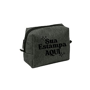 Necessaire de Tecido Personalize com Sua Estampa - Grafite - 13x610cm - 1 unidade - Rizzo