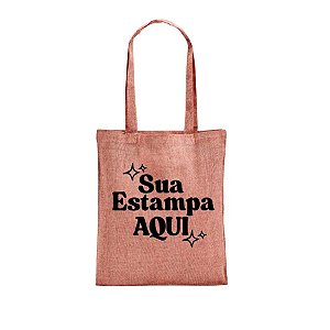 Sacola de Algodão Reciclado Personalize com Sua Estampa - Vermelha - 38x40cm - 1 unidade - Rizzo