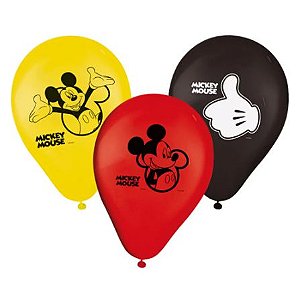 Balão Festa Mickey - 25 unidades - Regina - Rizzo Festas