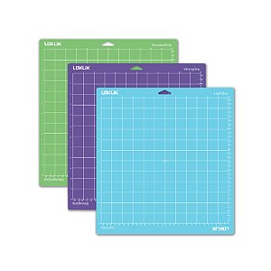 Kit 3 Bases de Corte - 1 Azul, 1 Lilás e 1 Verde - 30,5x30,5cm - 3 unidades - Loklik - Rizzo
